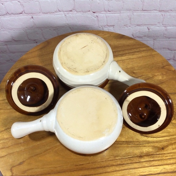 Vintage Soup Chowder Chili Ceramic Handled Crock - Set of 2 - Picture 7 of 7